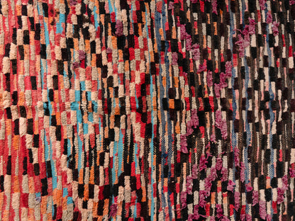 3x7 Handmade Vintage Amazigh Rug Hamsa ⵢⴰⵣ. FREE SHIPPING