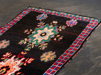 3x6 Handmade Vintage Amazigh Rug Amoud ⵢⴰⵣ. FREE SHIPPING