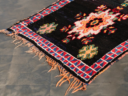3x6 Handmade Vintage Amazigh Rug Amoud ⵢⴰⵣ. FREE SHIPPING