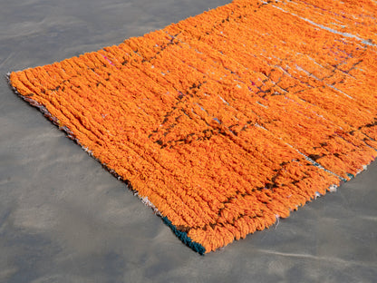 3x6 Handmade Vintage Amazigh Rug Lekbab ⵢⴰⵣ. FREE SHIPPING