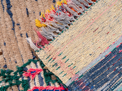 3x7 Handmade Vintage Amazigh Rug Anisa ⵢⴰⵣ. FREE SHIPPING