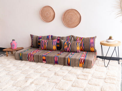 6ft Handmade Amazigh Sofa Itto ⴰⵓⵔⵉⵏⵊ. FREE SHIPPING