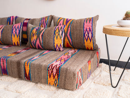 6ft Handmade Amazigh Sofa Itto ⴰⵓⵔⵉⵏⵊ. FREE SHIPPING