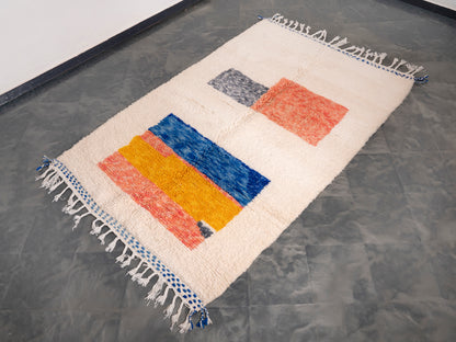 5x8 ft Large Handmade Rug Amazigh Azilal. FREE SHIPPING
