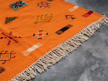 Handmade Amazigh Kilim Rug Takama. FREE SHIPPING