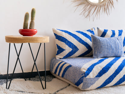 4ft Handmade Amazigh Vintage Sofa Azulay ⵢⴰⵣ. FREE SHIPPING