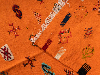 Handmade Amazigh Kilim Rug Takama. FREE SHIPPING