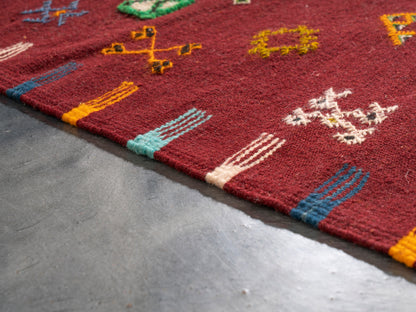 Handmade Amazigh Kilim Rug Ahidous. FREE SHIPPING