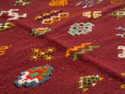 Handmade Amazigh Kilim Rug Ahidous. FREE SHIPPING