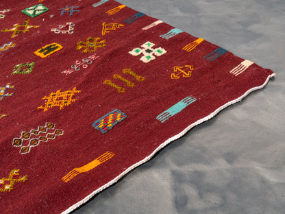 Handmade Amazigh Kilim Rug Ahidous. FREE SHIPPING