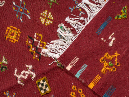 Handmade Amazigh Kilim Rug Ahidous. FREE SHIPPING