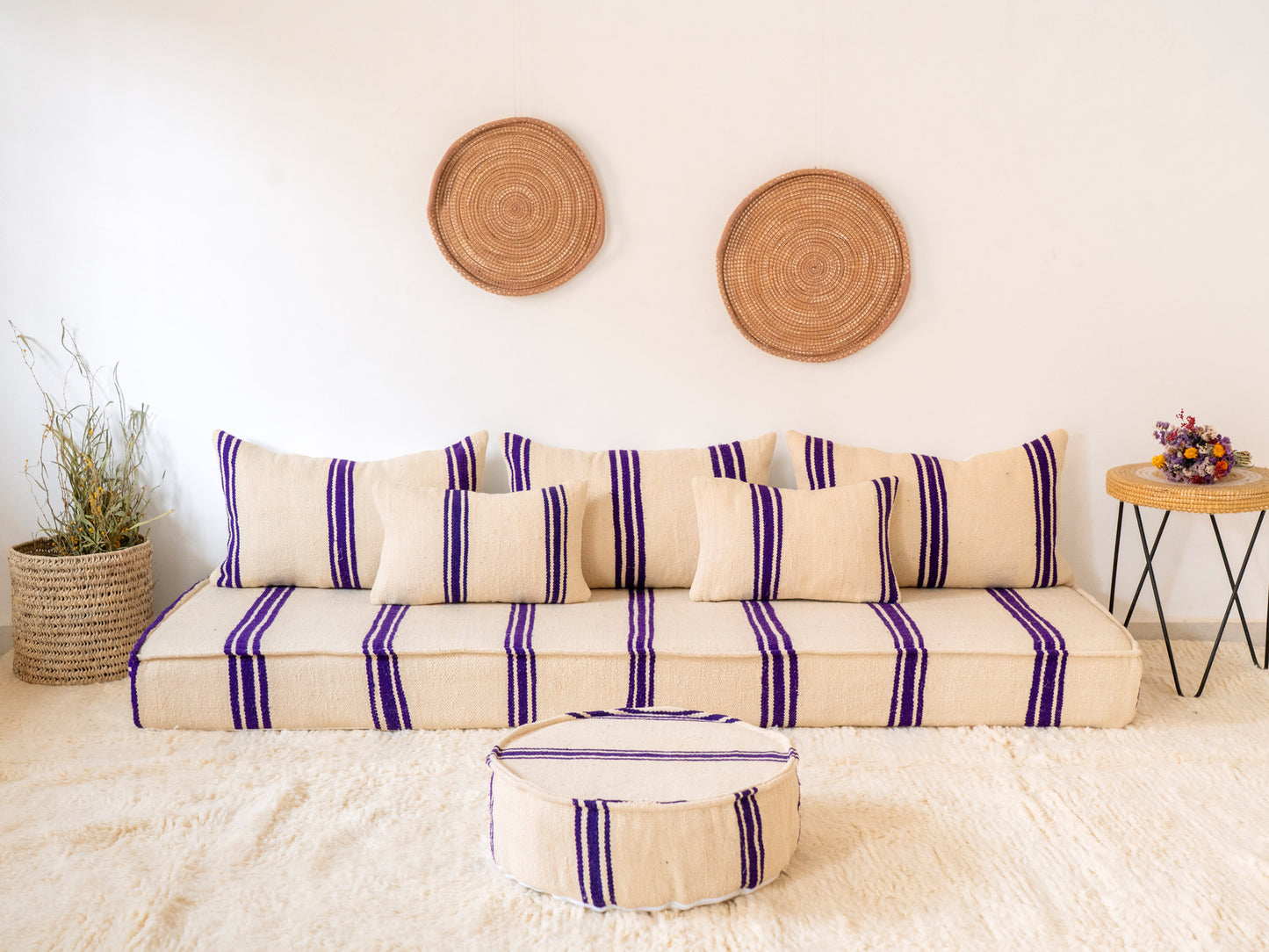 210cm/7ft Handmade Amazigh Safi Sofa ⵜⴰⴼⵍⴻⵙⵜ