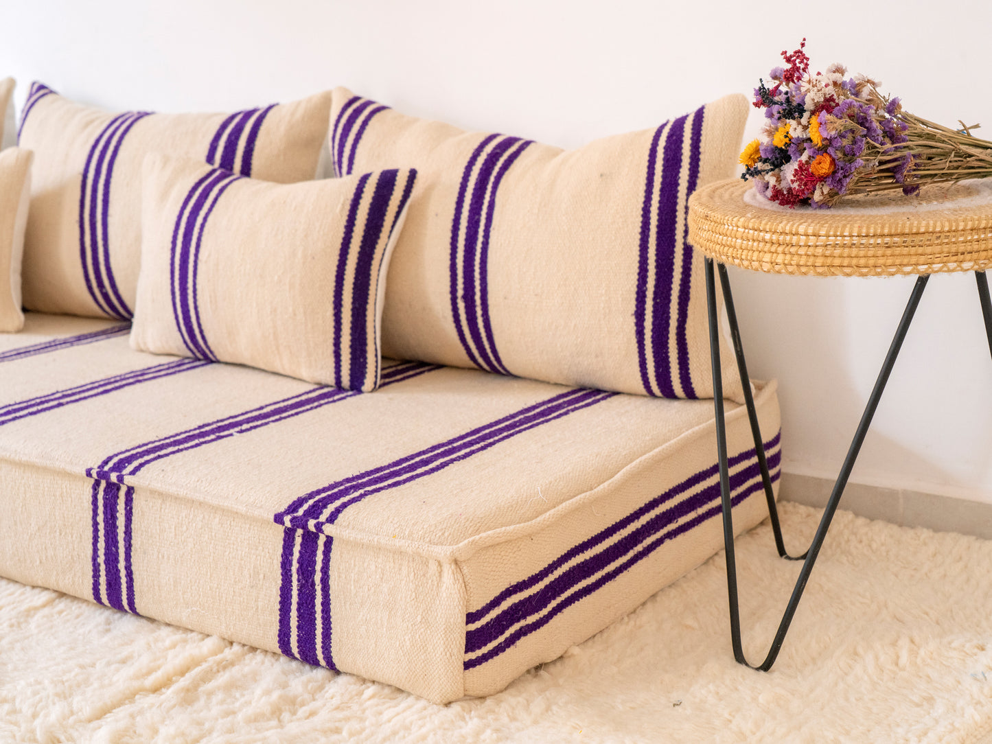 210cm/7ft Handmade Amazigh Safi Sofa ⵜⴰⴼⵍⴻⵙⵜ