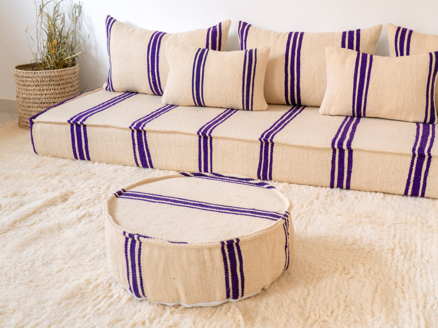 210cm/7ft Handmade Amazigh Safi Sofa ⵜⴰⴼⵍⴻⵙⵜ