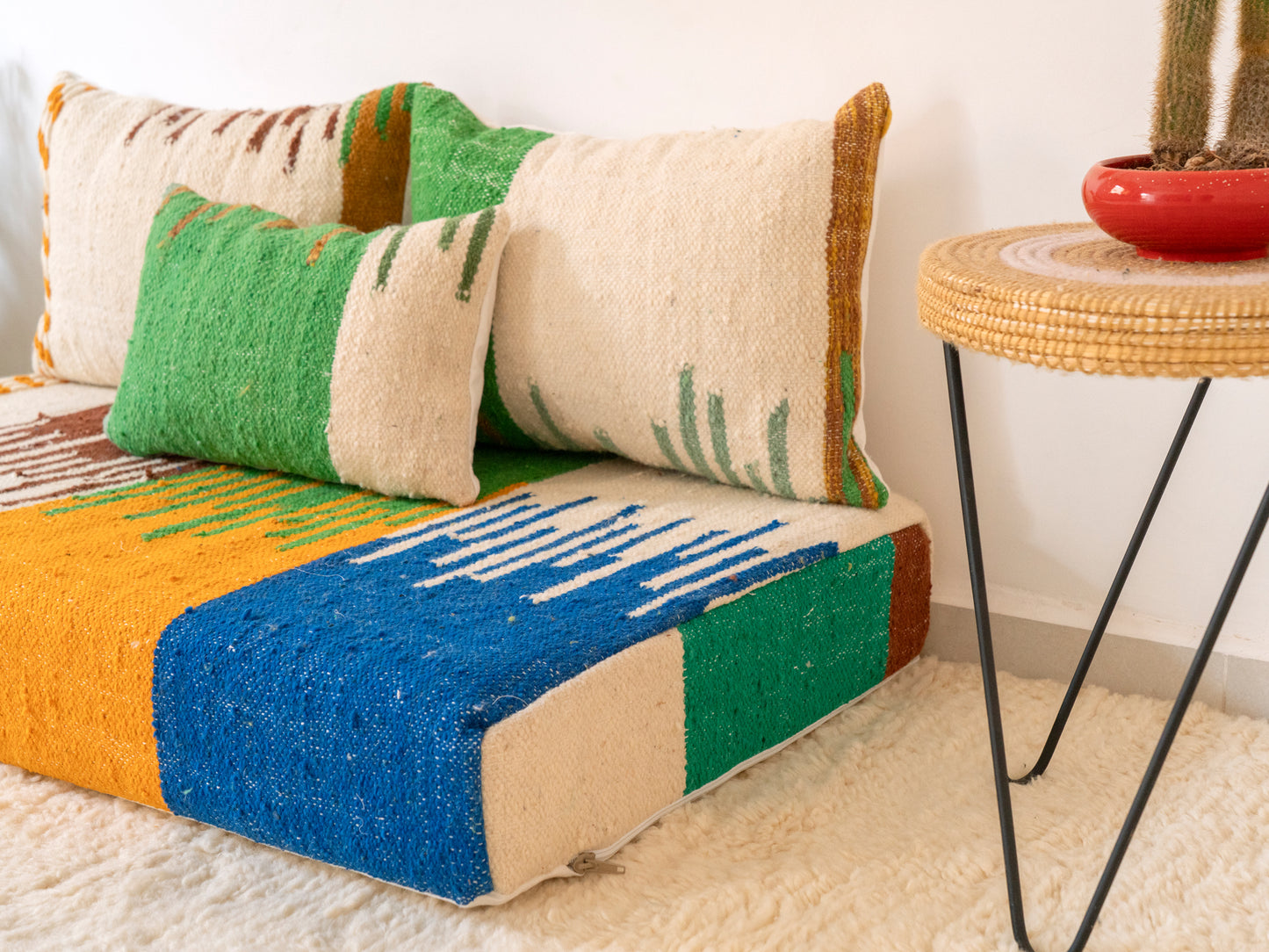 120cm/4ft Handmade Amazigh Hanou Sofa ⵜⴰⴼⵍⴻⵙⵜ