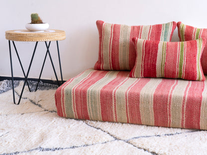 6ft Handmade Amazigh Vintage Sofa Tadart ⴰⵓⵔⵉⵏⵊ. FREE SHIPPING