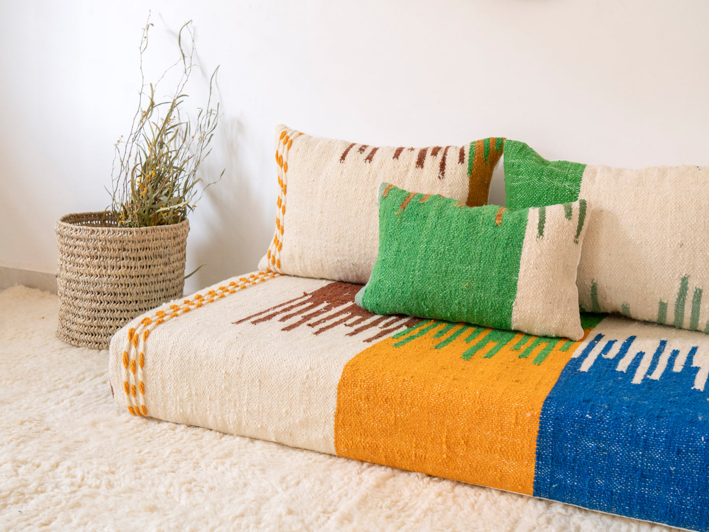 120cm/4ft Handmade Amazigh Hanou Sofa ⵜⴰⴼⵍⴻⵙⵜ