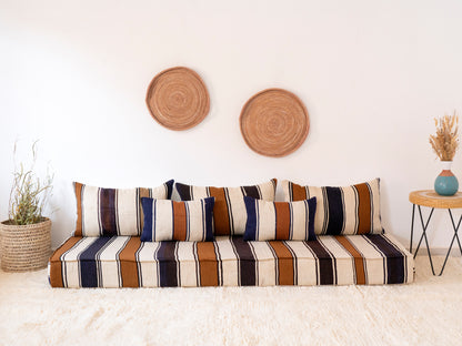 210cm/7ft Handmade Amazigh Agadir Sofa ⵜⴰⴼⵍⴻⵙⵜ