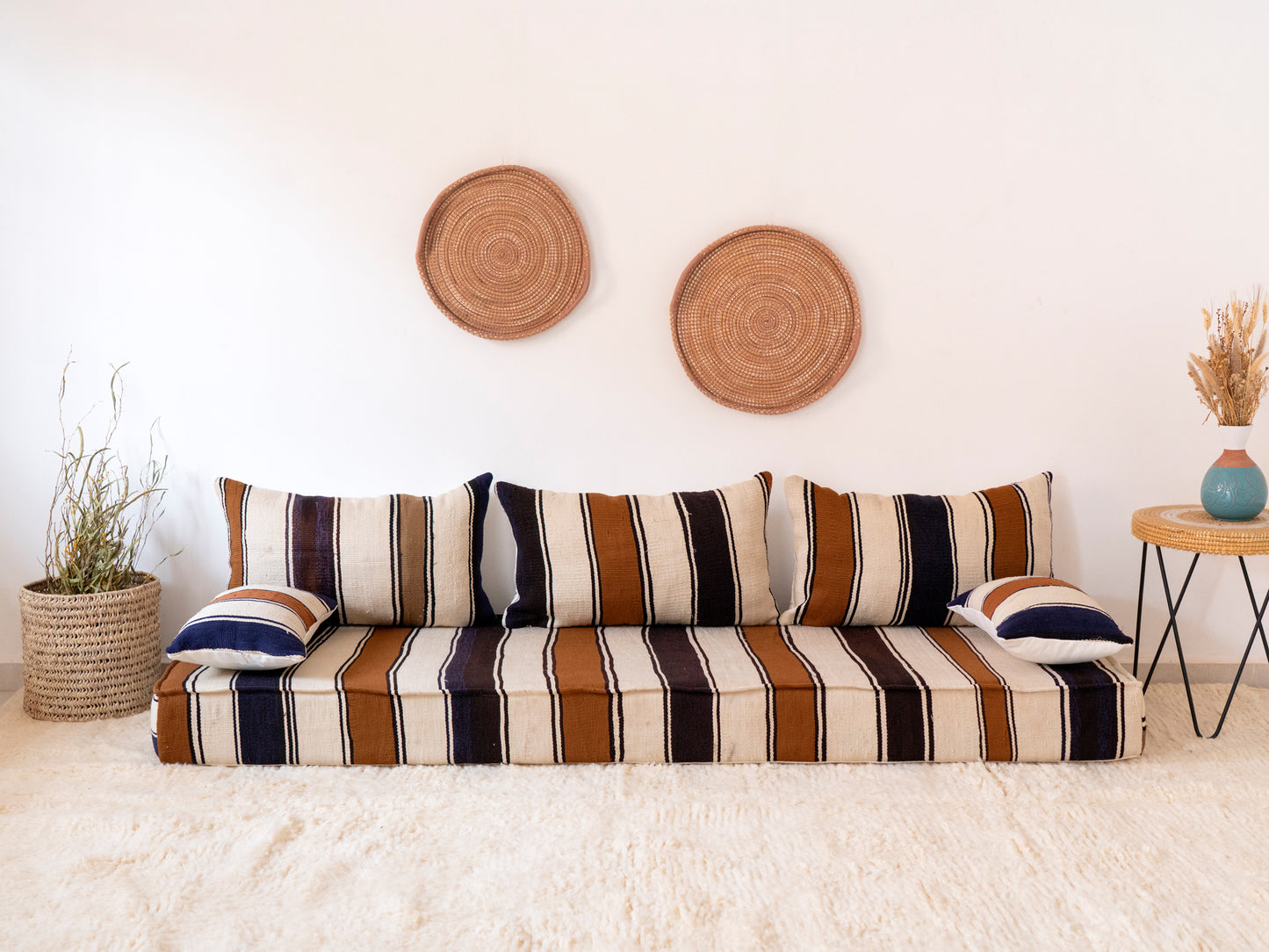 210cm/7ft Handmade Amazigh Agadir Sofa ⵜⴰⴼⵍⴻⵙⵜ