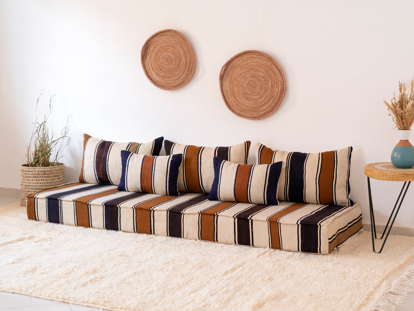 210cm/7ft Handmade Amazigh Agadir Sofa ⵜⴰⴼⵍⴻⵙⵜ
