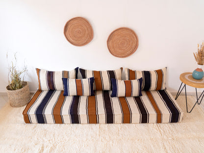 210cm/7ft Handmade Amazigh Agadir Sofa ⵜⴰⴼⵍⴻⵙⵜ