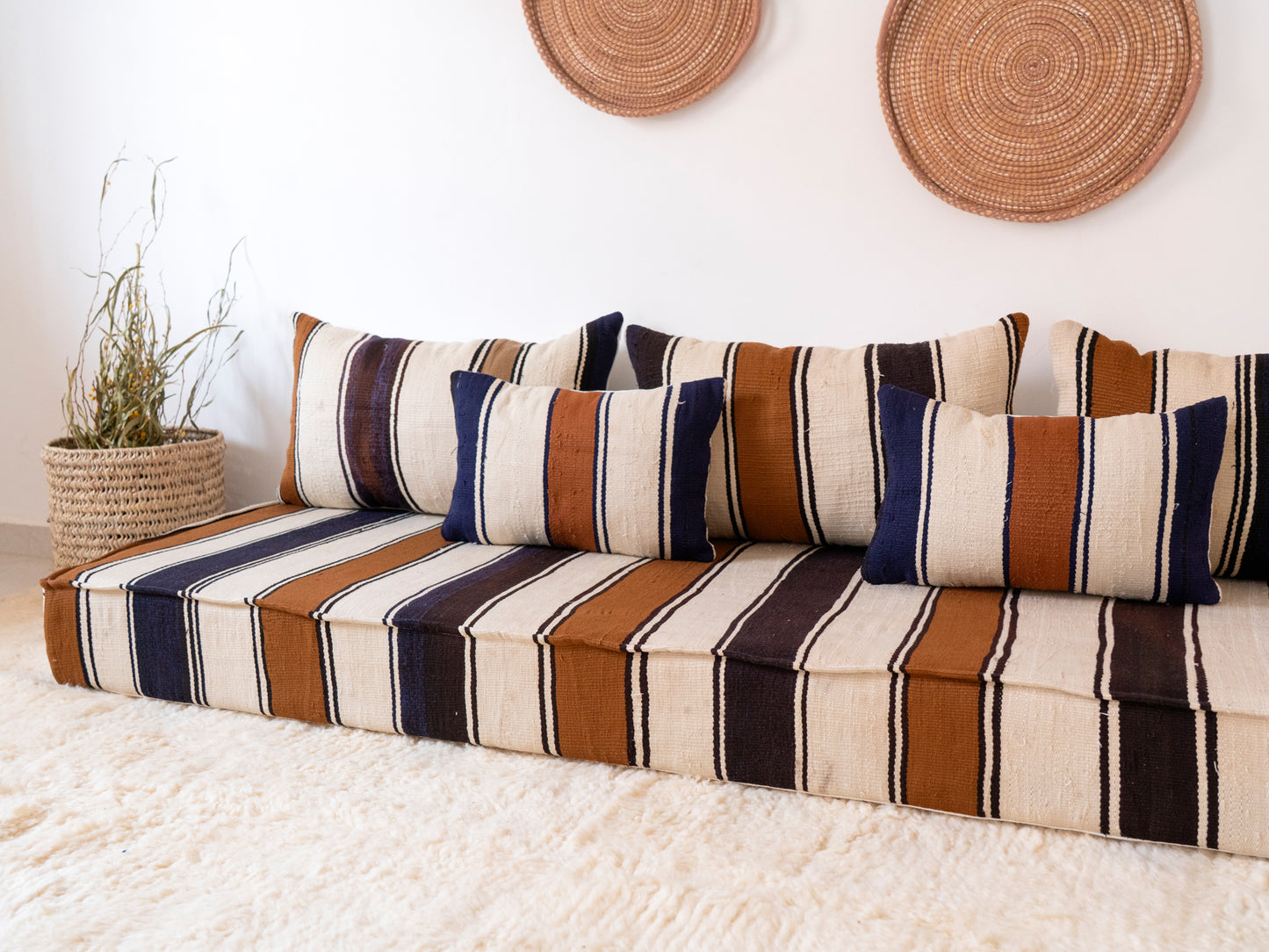 210cm/7ft Handmade Amazigh Agadir Sofa ⵜⴰⴼⵍⴻⵙⵜ
