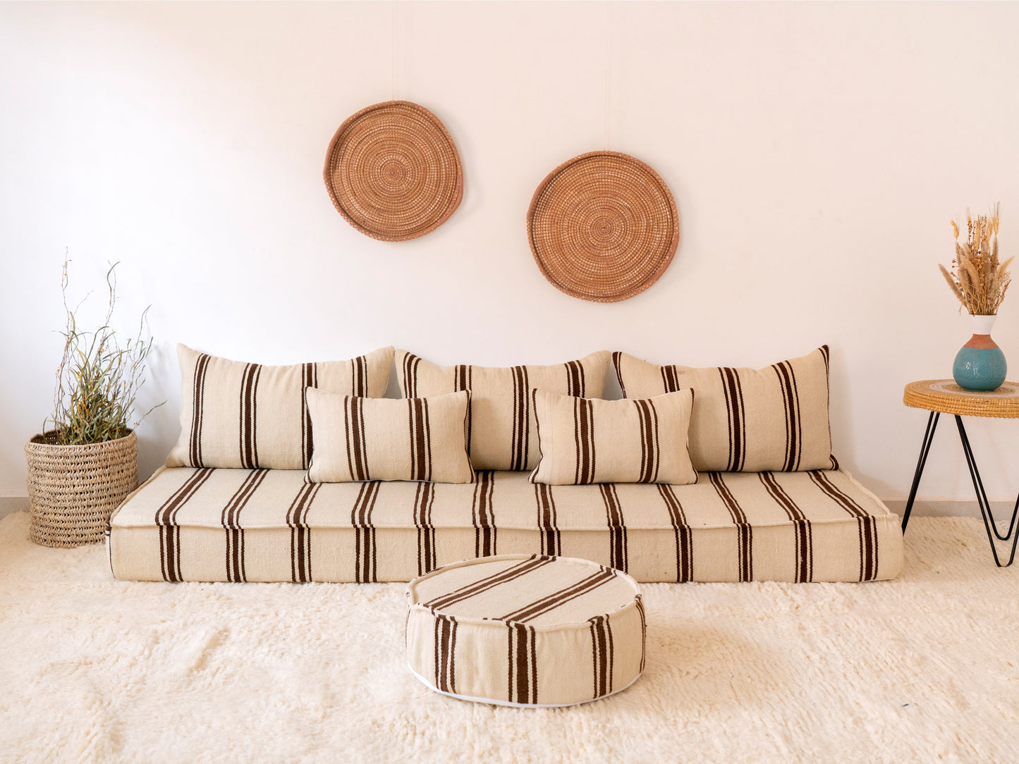 210cm/7ft Handmade Amazigh Lalla Sofa ⵜⴰⴼⵍⴻⵙⵜ