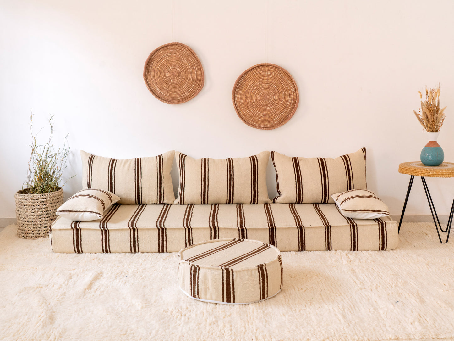 210cm/7ft Handmade Amazigh Lalla Sofa ⵜⴰⴼⵍⴻⵙⵜ