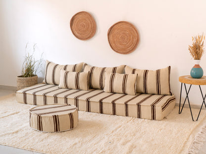 210cm/7ft Handmade Amazigh Lalla Sofa ⵜⴰⴼⵍⴻⵙⵜ