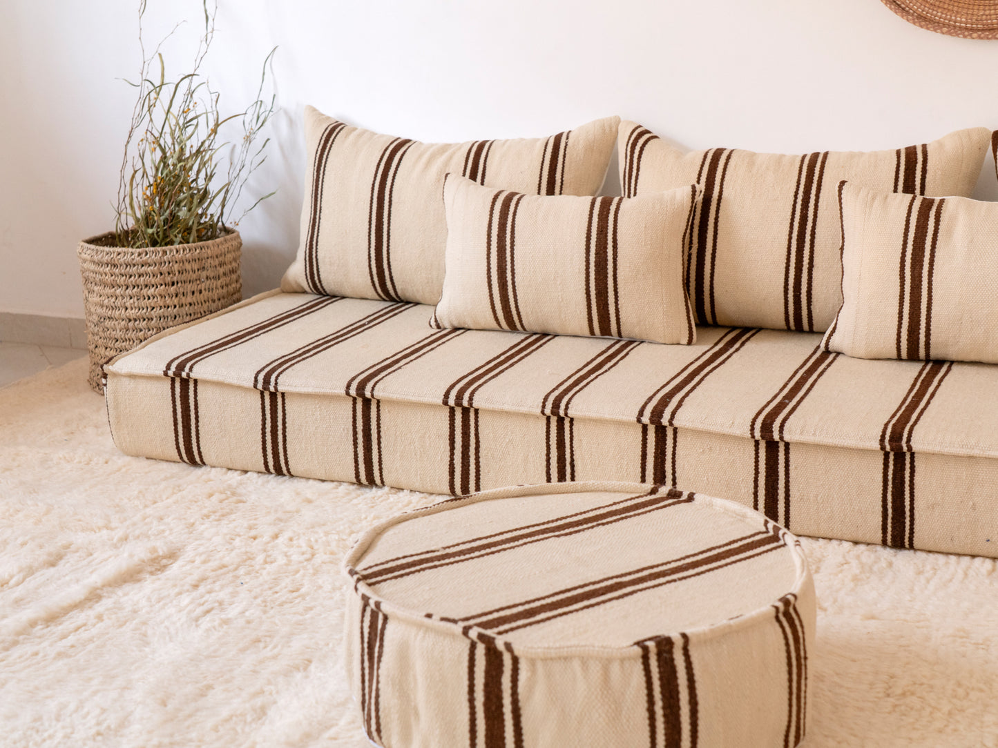 210cm/7ft Handmade Amazigh Lalla Sofa ⵜⴰⴼⵍⴻⵙⵜ
