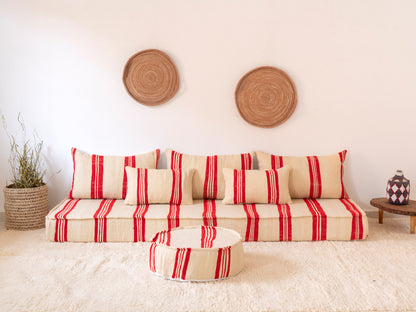210cm/7ft Handmade Amazigh Taza Sofa ⵜⴰⴼⵍⴻⵙⵜ