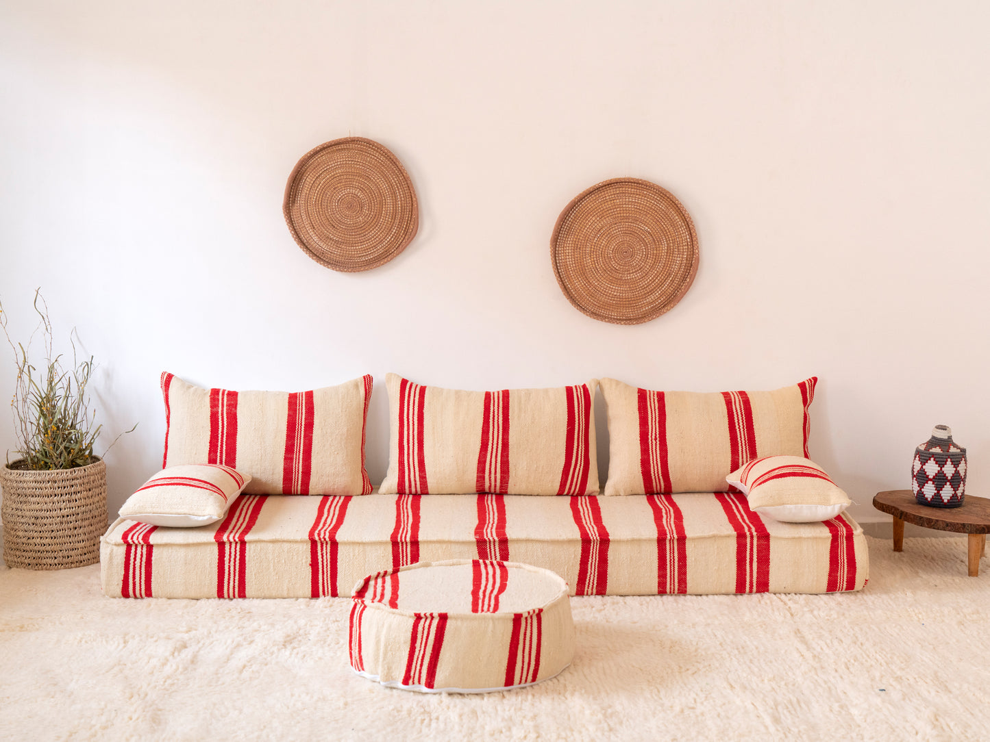 210cm/7ft Handmade Amazigh Taza Sofa ⵜⴰⴼⵍⴻⵙⵜ