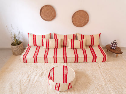210cm/7ft Handmade Amazigh Taza Sofa ⵜⴰⴼⵍⴻⵙⵜ
