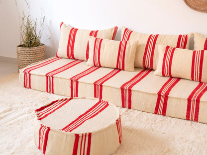 210cm/7ft Handmade Amazigh Taza Sofa ⵜⴰⴼⵍⴻⵙⵜ