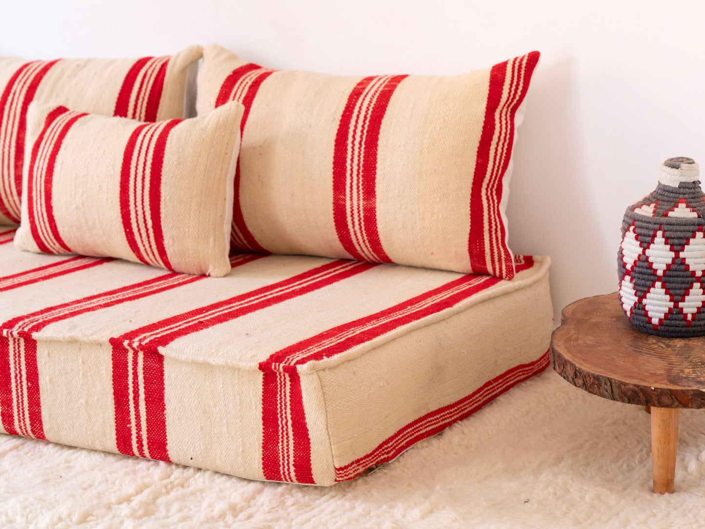 210cm/7ft Handmade Amazigh Taza Sofa ⵜⴰⴼⵍⴻⵙⵜ