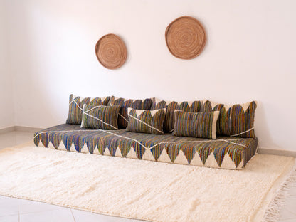 240cm/8ft Handmade Amazigh Tasanou Sofa ⵜⴰⴼⵍⴻⵙⵜ