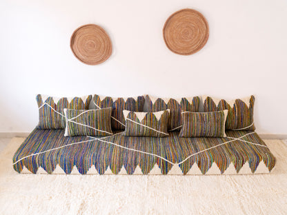 240cm/8ft Handmade Amazigh Tasanou Sofa ⵜⴰⴼⵍⴻⵙⵜ