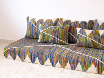 240cm/8ft Handmade Amazigh Tasanou Sofa ⵜⴰⴼⵍⴻⵙⵜ
