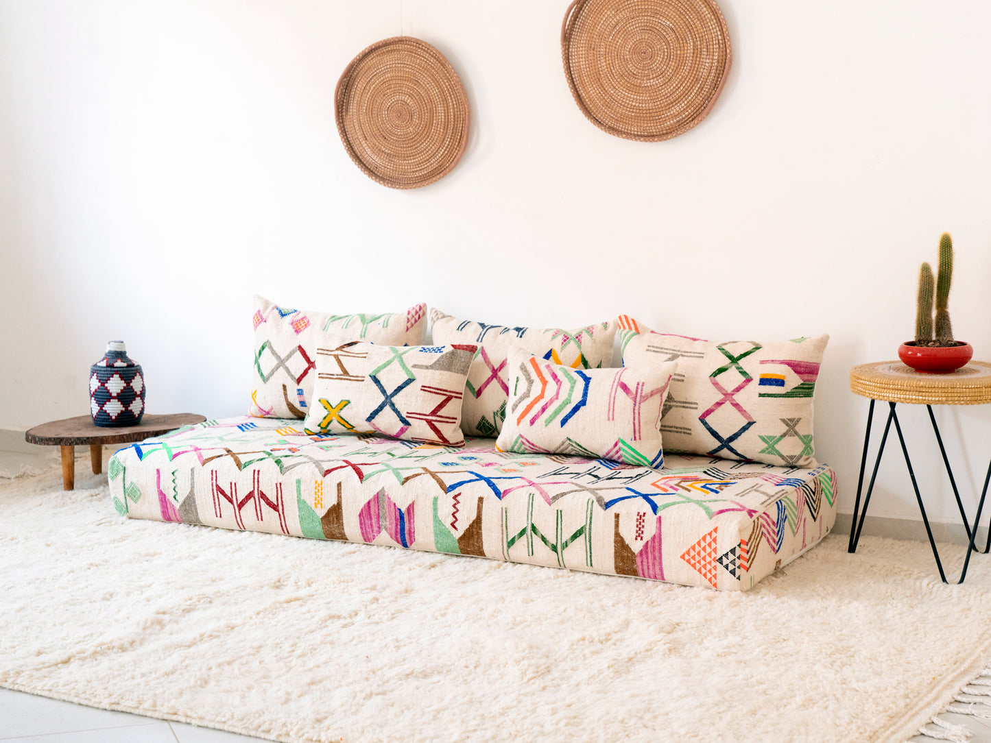 180cm/6ft Handmade Amazigh Amoud Sofa ⵜⴰⴼⵍⴻⵙⵜ