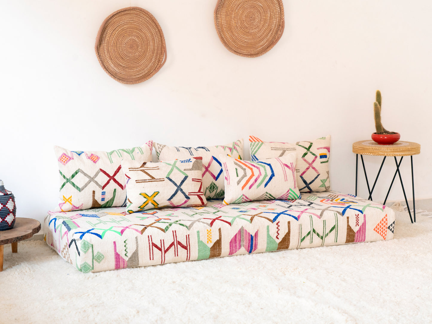 180cm/6ft Handmade Amazigh Amoud Sofa ⵜⴰⴼⵍⴻⵙⵜ