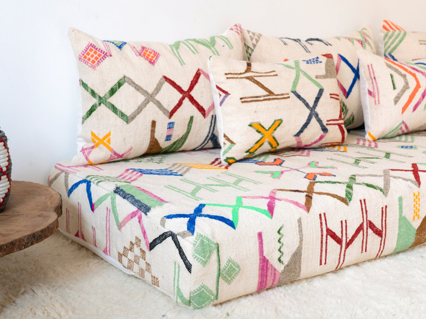 180cm/6ft Handmade Amazigh Amoud Sofa ⵜⴰⴼⵍⴻⵙⵜ