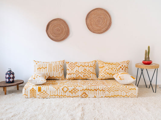 180cm/6ft Handmade Amazigh Tamzgha Sofa ⵜⴰⴼⵍⴻⵙⵜ