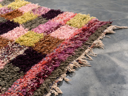 Handmade Amazigh Rug Boucherouite . FREE SHIPPING