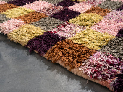 Handmade Amazigh Rug Boucherouite . FREE SHIPPING