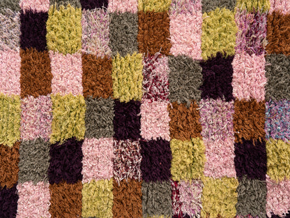 Handmade Amazigh Rug Boucherouite . FREE SHIPPING