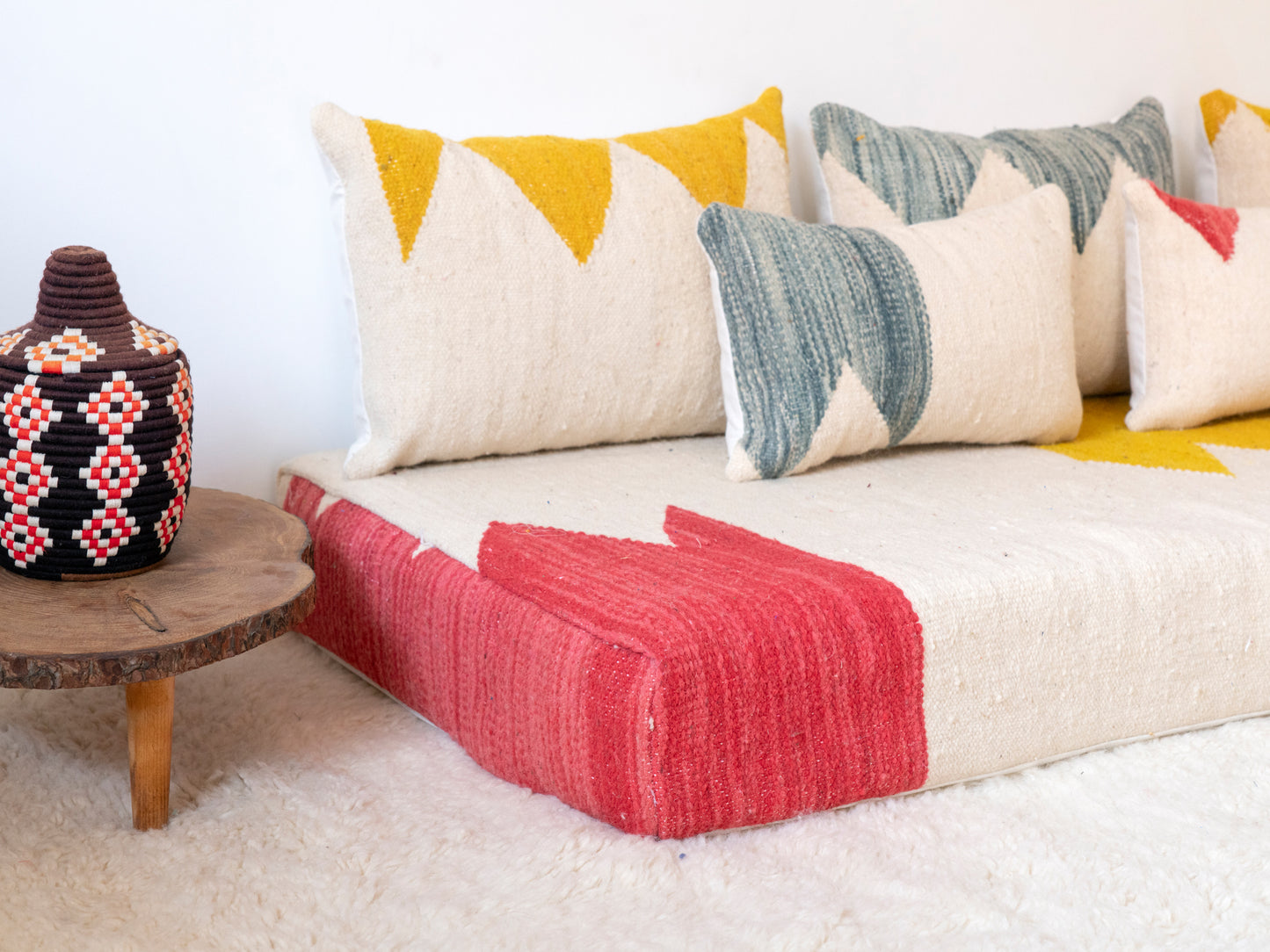 180cm/6ft Handmade Amazigh Amlou Sofa ⵜⴰⴼⵍⴻⵙⵜ
