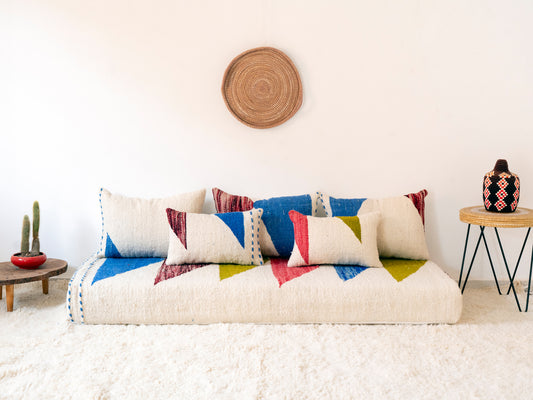 180cm/6ft Handmade Amazigh Hanou Sofa ⵜⴰⴼⵍⴻⵙⵜ