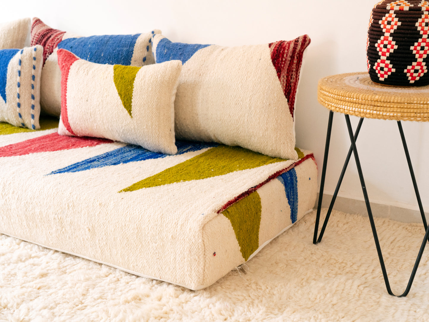 180cm/6ft Handmade Amazigh Hanou Sofa ⵜⴰⴼⵍⴻⵙⵜ