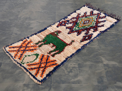 Handmade Amazigh Vintage Rug. FREE SHIPPING
