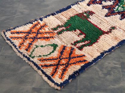 Handmade Amazigh Vintage Rug. FREE SHIPPING
